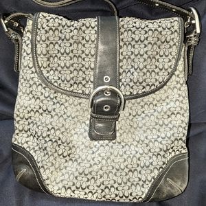 Authentic Coach Soho Signature Jacquard Slim Duffle Cross-body in Black/Gray